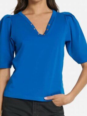 NEW NATION LTD nahal top in sapphire